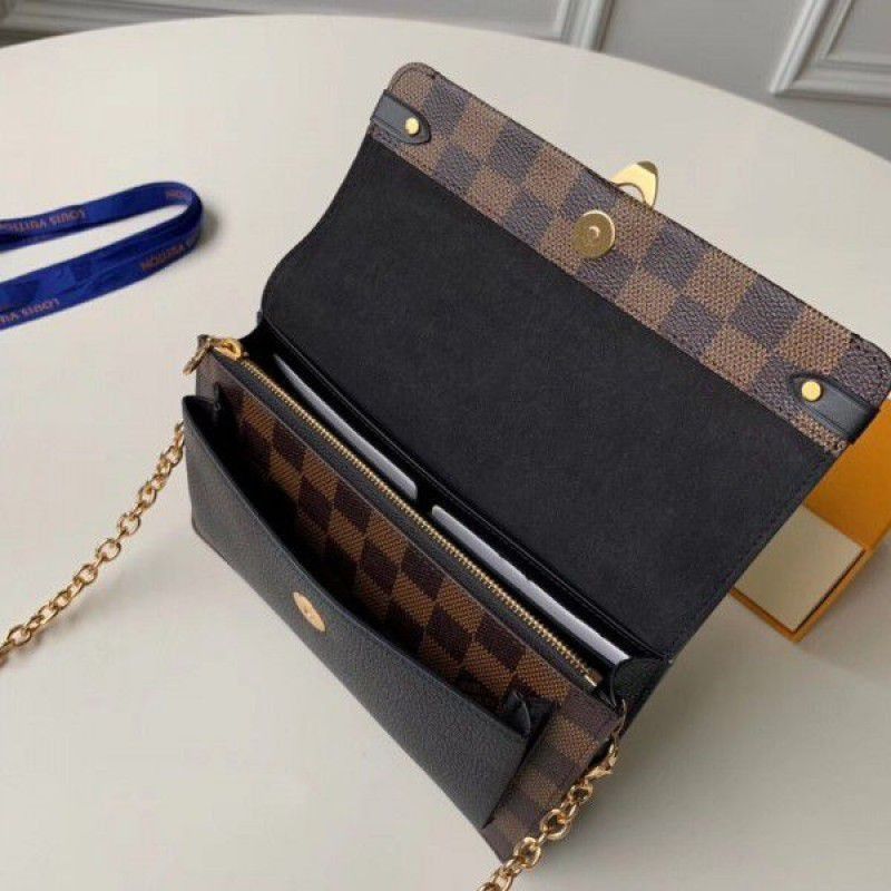 Vavin Chain Wallet Damier Ebene N60221
