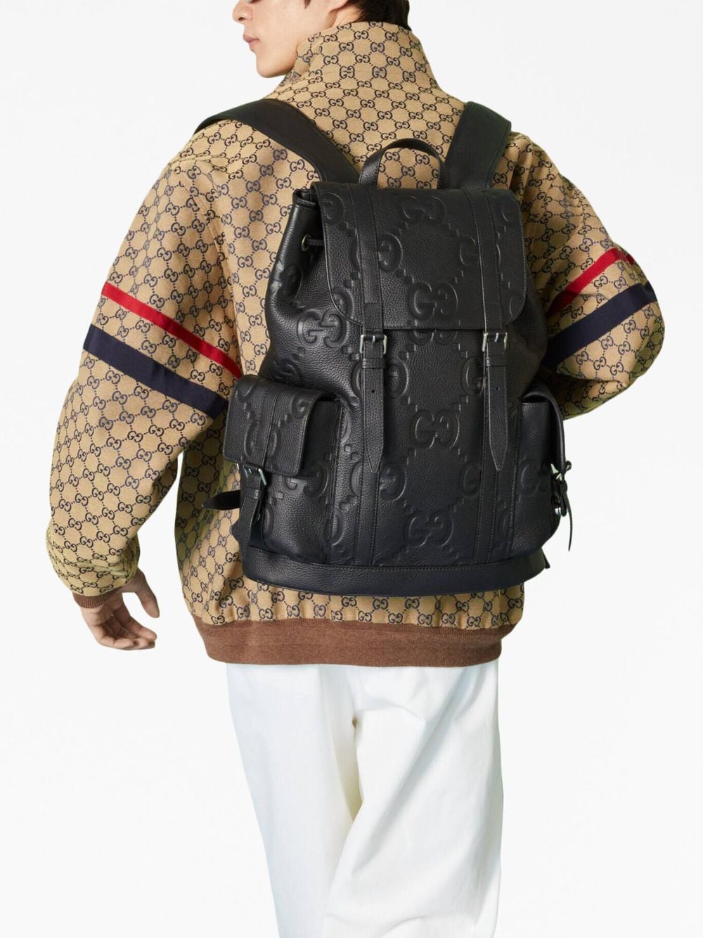 G*u*i jumbo gg leather backpack