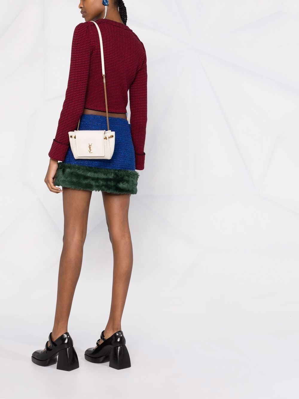 Saint Laurent diamond-quilted YSL crossbody bag