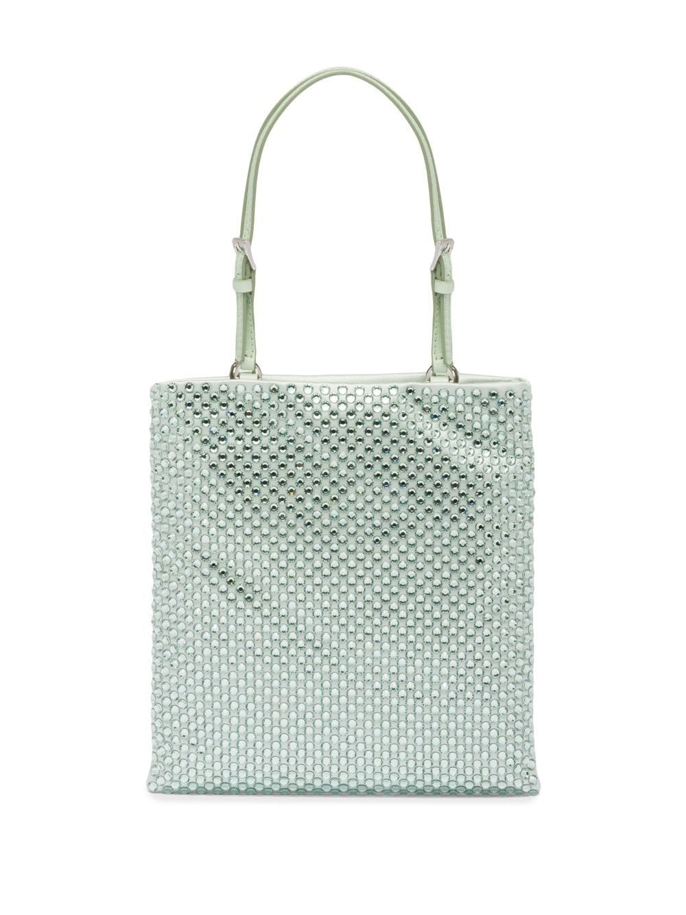 Pra*a crystal-embellished satin handbag