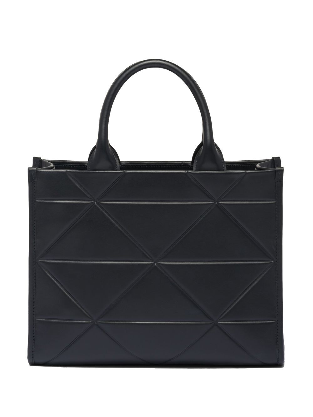 Pra*a small symbole leather tote bag