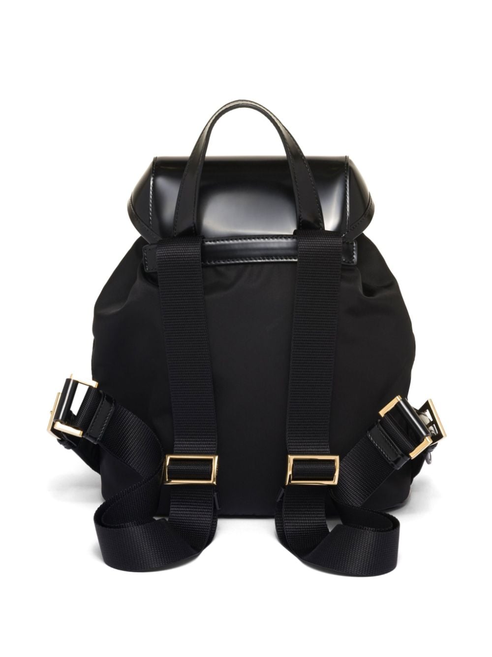 Pra*a logo-plaque panelled backpack