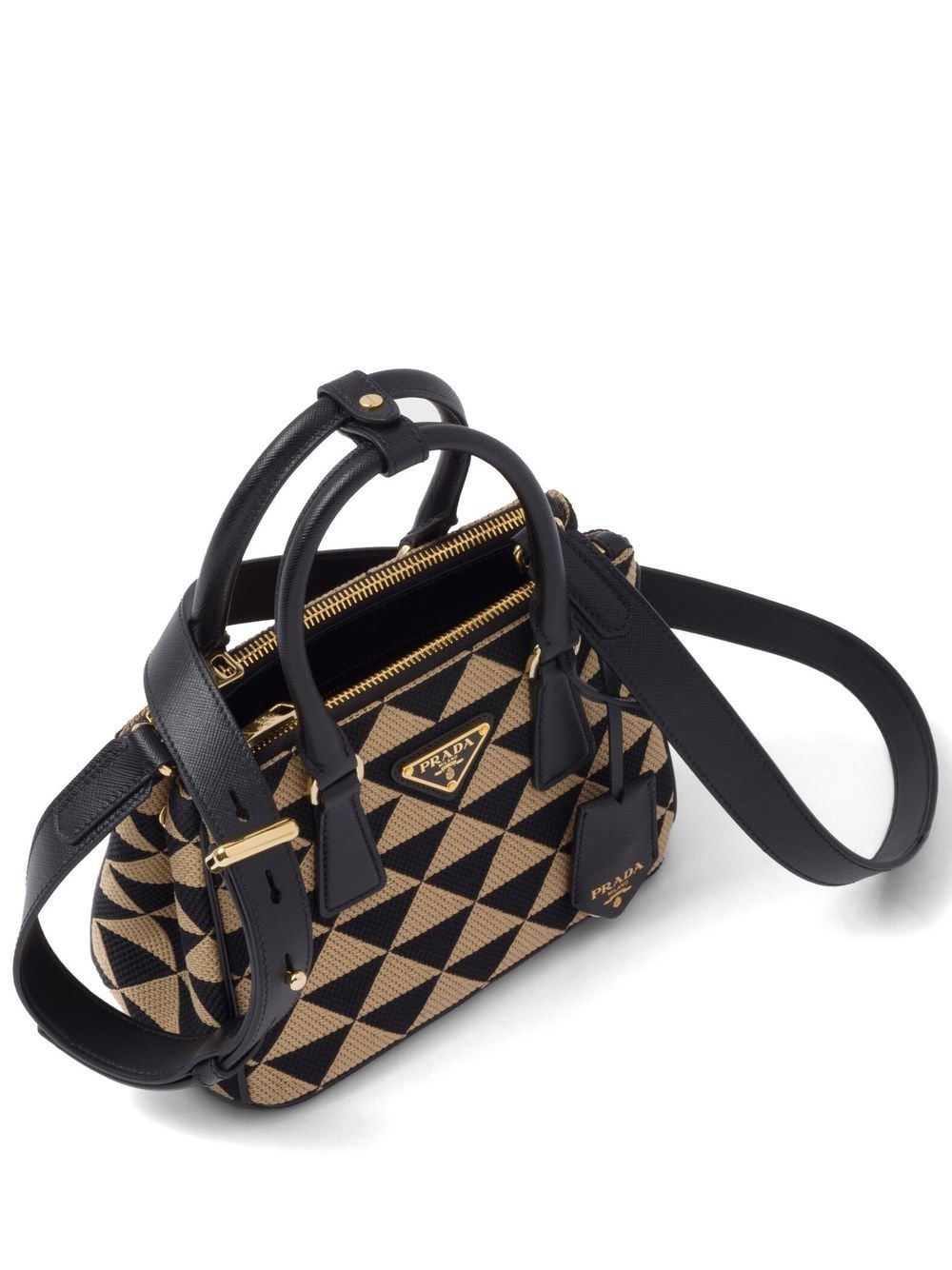 Pra*a symbole embroidered mini bag