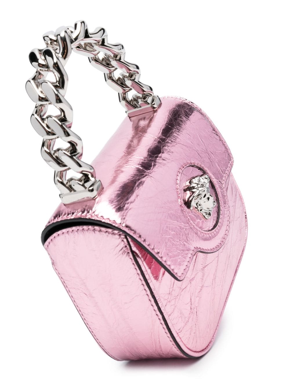 Versace La Medusa metallic leather mini bag