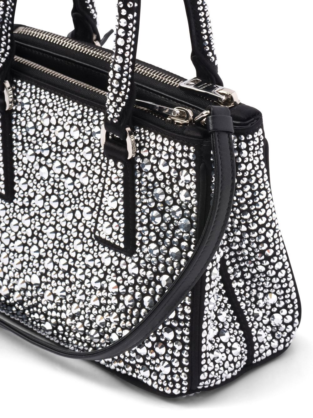 Pra*a galleria crystal-embellished satin mini bag