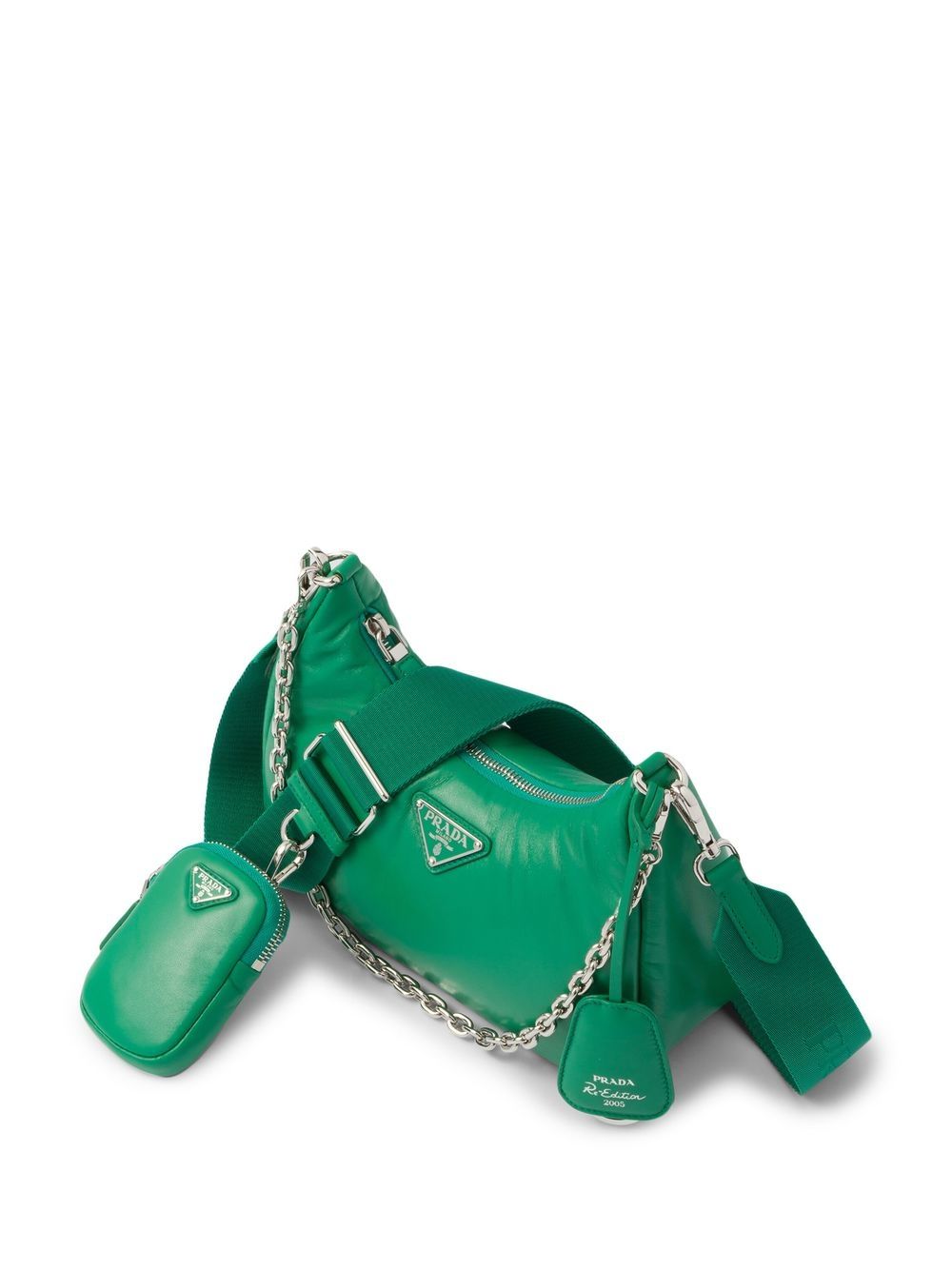 Pra*a re-edition 2005 padded leather shoulder bag