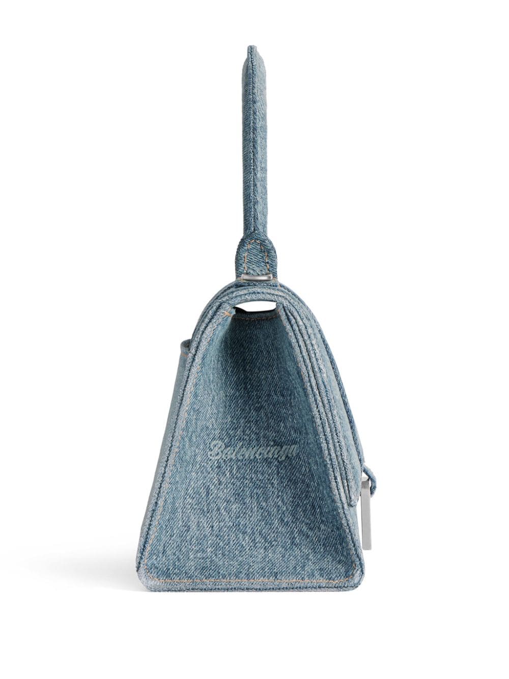 Ba*len*cia*ga small hourglass denim top-handle bag